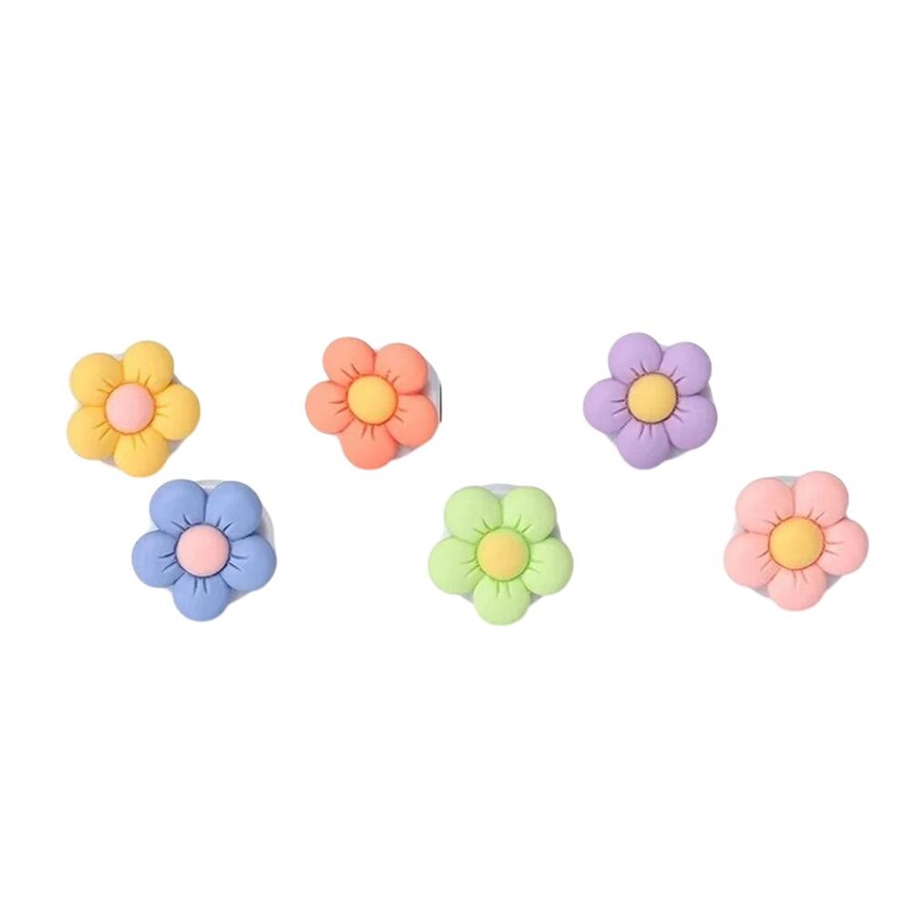 6 Pieces Flowers Car Air Vent Clips with Fragrance Pads Colorful Daisy
